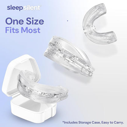 Anti Snoring Mouthguard – Adjustable Comfort Boil and Bite Mouth Guard for Snoring Support – Heat Moldable Design with Storage Case and Instructions for Easy Use (2 Pack)