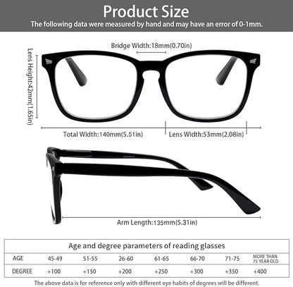 VIDEBLA 5 Pack Blue Light Blocking Reading Glasses,Spring Hinge Readers for Women Men,Anti UV Ray Filter Nerd Eyeglasses