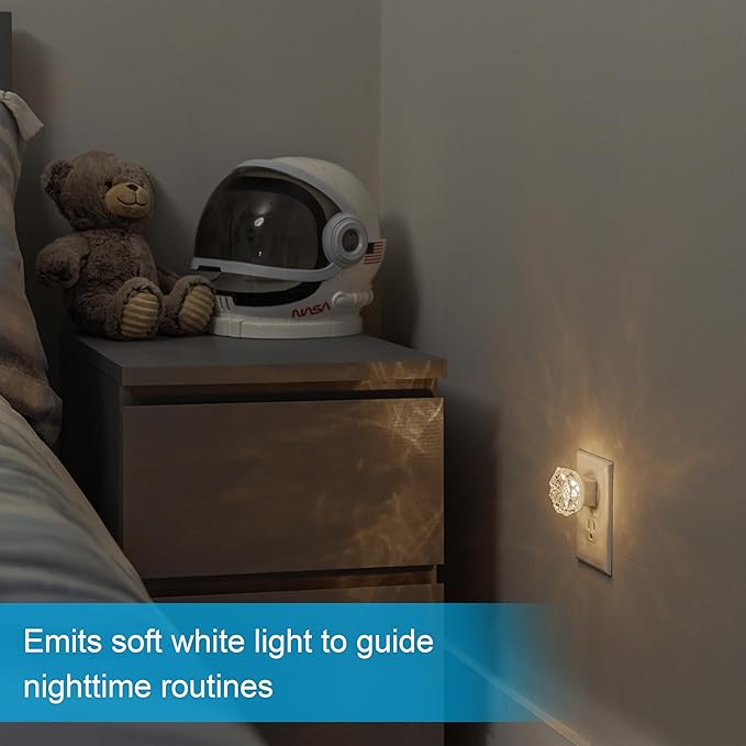 GE Jewel LED Night Light, Plug-in, Always on, Warm White, UL-Certified, Energy Efficient, Ideal Nightlight for Bedroom, Bathroom, Nursery, Hallway, Kitchen, 85094, 4 Pack