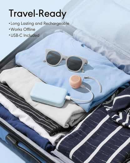 Sound Machine Flowtune White Noise Machine for Baby Adults, Mini Portable Sound Machine for Travel, 6H Timer, 18 Soothing Sleep Sounds Gift (Peach)