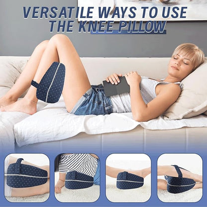 Knee Pillow for Side Sleepers, Ergonomic Leg Pillow for Side Sleeping, Sciatica Pain Relief Pillow for Soothing, Memory Foam Support Suitable for Back, Leg, Knees, Ankle Joints and Spine