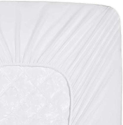 Serta Simply Clean Triple Action Mattress Pad, Waterproof Mattress Pad, Ultra Soft and Stain-Resistant Mattress Pad, Machine Washable, Twin XL, White