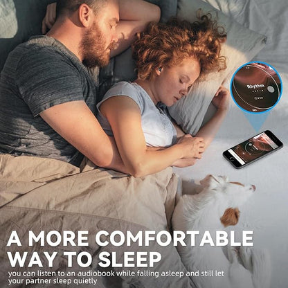 Sleep Earbuds for Side Sleepers, Wireless Noise Cancelling Sleep Headphones with Sleep Mode, LED Power Display, Comfort Fit for Sleeping, Working, Hiking (Mint Green)