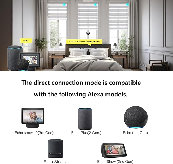 Changshade Smart Motorized Zebra Blinds Remote Control for Indoor Windows, Custom Size Electric Solar Panel Power Automatic Shades Work with Alexa, Goole Home, Apple Homekit, Light Filtering, Grey