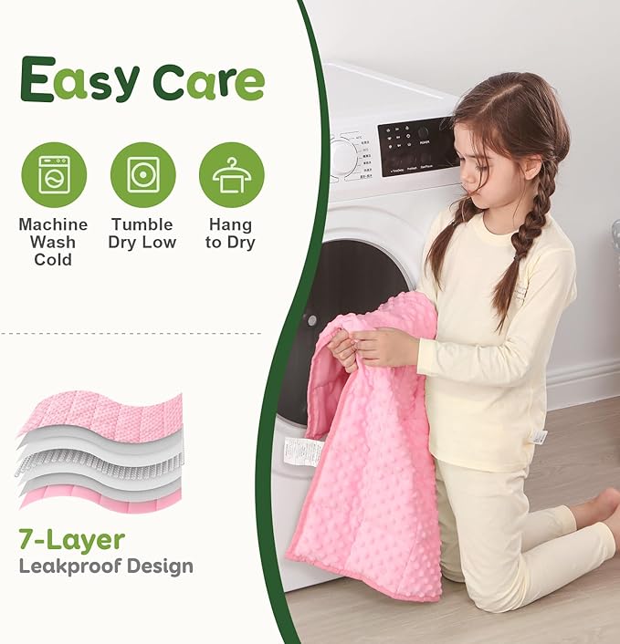 Sivio Weighted Blanket, Minky Dots Weighted Blanket,Soft and Cozy Cooling Heavy Blanket for Bed, Calm and Nap, School and Home,3lbs 36 x 48inches, Pink
