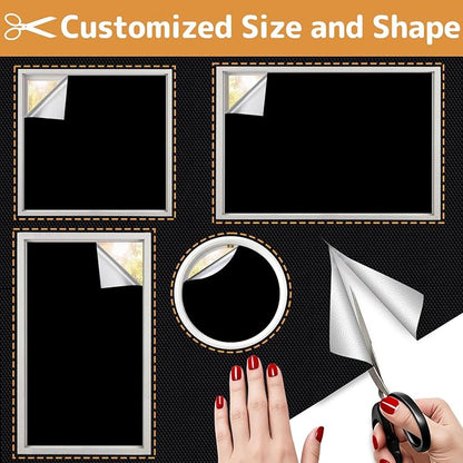 100% Blackout Curtains for Bedroom 57x118 inch,Removable Cuttable No Drill Blackout Shades,Portable Temporary Black Out Window Cover,Black Out Blinds for Nursery,Dorm,Travel,RV or Renter Use