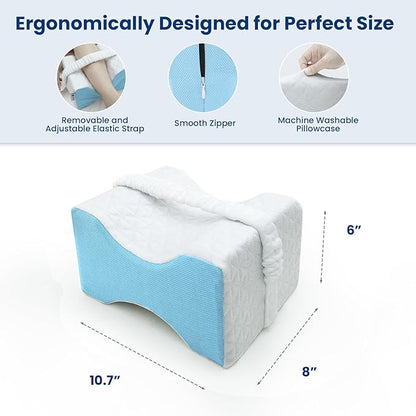Knee Pillow for Side Sleepers,Knee Pillow,Leg Pillow for Side Sleeping,Memory Form, Leg Support Pillow,Removable&Washable Cover.