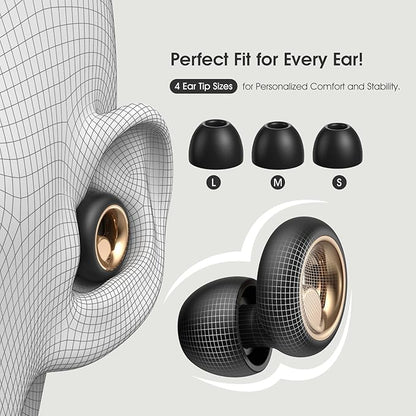 Ear Plugs for Sleeping Noise Cancelling,Soft EarPlugs for Concert,Reusable Ear Plugs for Noise Reduction with 8 EarTips,Silicone Hearing Protectio for Work and Travel(Black)