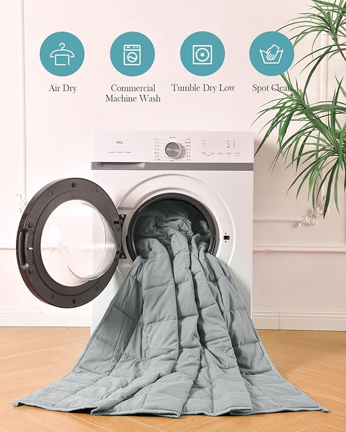 Topblan Weighted Blanket for Adults 25lbs, Breathable Big Weighted Blanket for Sleeping, Soft Heavy Microfiber Material with Glass Beads Blanket for All Season, Sofa Bed, 80"x87" King Size,Grey