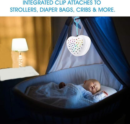 BEREST Sound Machine for Babies, Adults & Kids | 15 Soothing Sounds Featuring White Noise & 9 Lullabies, Cry Sensor, Star Projector | Mini, Rechargeable, Travel Friendly
