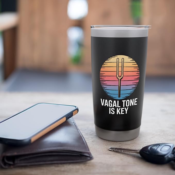 Relaxation Breathing Stress Vagus Nerve Stimulation Anatomy Stainless Steel Insulated Tumbler