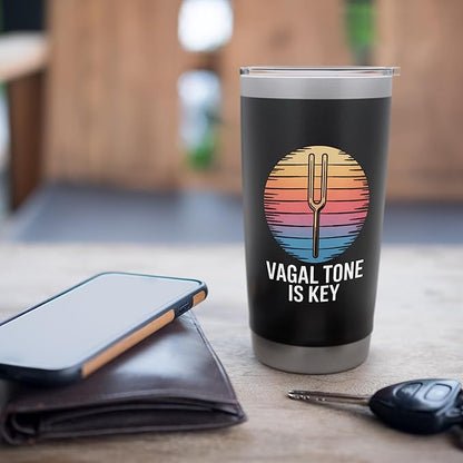 Relaxation Breathing Stress Vagus Nerve Stimulation Anatomy Stainless Steel Insulated Tumbler