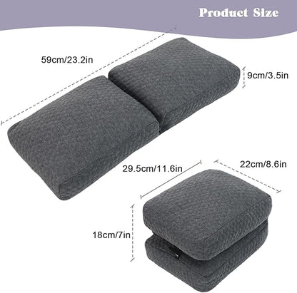 Knee Pillow for Side Sleepers, Leg and Ankle Support Pillow for Hip Pain Smooth Spine Alignment for Better Sleep, Ideal Pillows for Side Sleeping Knee and Back Pain Relief, Dark Gray