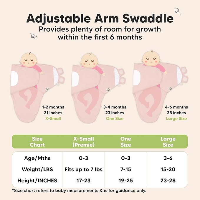 3-Pack Organic Baby Swaddle Sleep Sacks - Swaddles for Newborns, Infant 0-3 Months, Baby Girls, Boys, Soft & Snug Newborn Sleep Sack, Nursery Swaddling Blankets (Daffodil, OS)