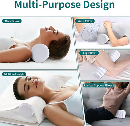 Cervical Neck Pillow - Ergonomic Memory Foam Contour Pillows for Side, Back & Stomach Sleepers, Cervical Pillow for Neck Support Sleeping with Breathable Cover