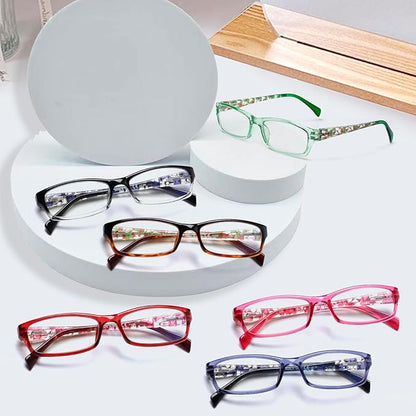 Kerecsen Computer Reading Glasses for Women Blue Light Blocking Glasses for Reading Fashion Pattern Print Eyeglasses for Womens(Mix Color -7, 4.00)