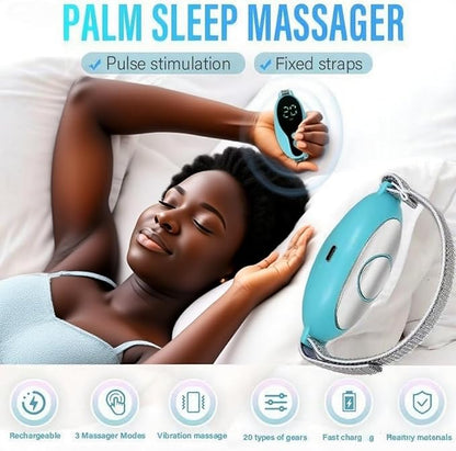 Sleep Aid Device Handheld Low Frequency Pulse of microcurrent Sleep Machine Insomnia Relief Anxiety Help Sleep (Blue, Standard)