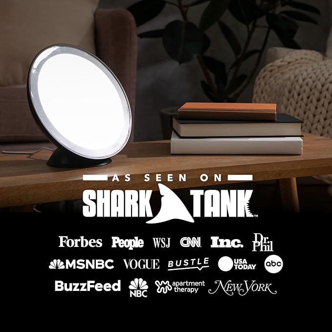Circadian Optics Lampu Bright Light Therapy Desk Lamp | As Seen On Shark Tank | Ultra Powerful 10,000 LUX Brightness | 5500K Color Mimics Noon Day Sun | Improve Your Mood, Sleep, Energy & Focus