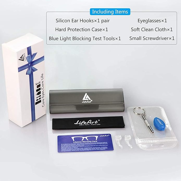 LifeArt Blue Light Blocking Glasses, Anti Eyestrain