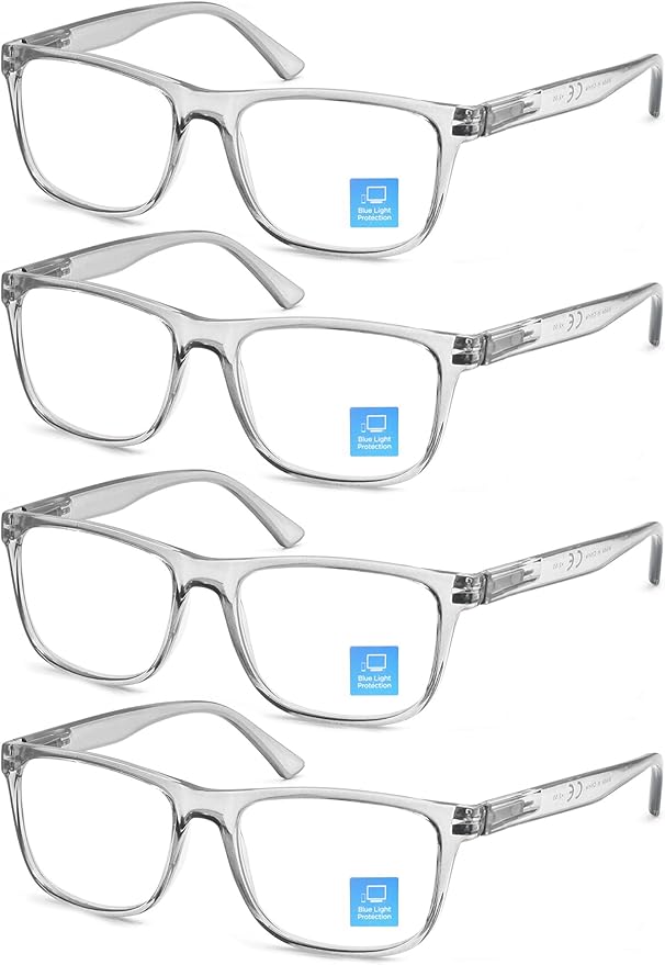 Blue Light Blocking Reading Glasses Men Large Oversized Square Readers Wide fit Cheaters for Men W/Big Head/Large Face