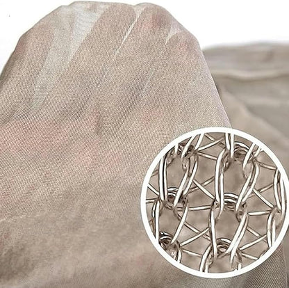 Faraday Fabric Brown Emf Bed Canopy Silver Bed Drapes Mesh Protection Canopy RF Shielding Netting Queen Size