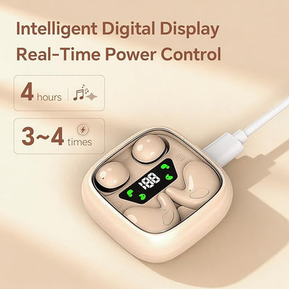 Flat Sleep Mini Invisible Small Tiny Earbuds Wireless Bluetooth Ear Buds for Sleeping Headphones Micro Smallest Discreet Sleep Earbuds Earphones for Side Sleepers, Small Ears Canals Women, Work