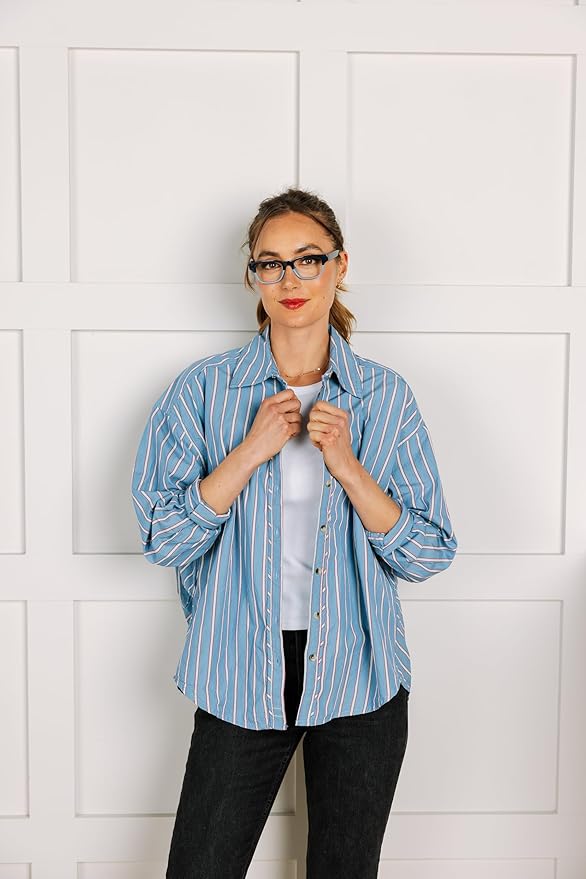 Peepers by PeeperSpecs Women's Layover Square Blue Light Blocking Reading Glasses