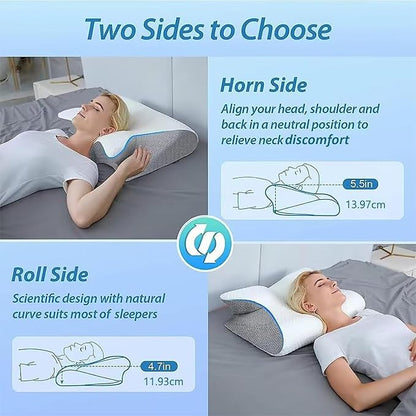 Cervical Neck Pillow - Ergonomic Side Sleeper Pillow, Neck Support Ergonomic Pillows Side Sleeper Pillow, for Side, Back, Stomach Sleepers