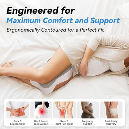 Knee Pillow for Side Sleepers,Leg Pillows for Sciatica,Knees,Hips,Joints Between Legs,Back Pain Relief When Side Sleeping Spine Alignment Support for Knee Surgery Recovery