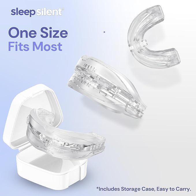 Anti Snoring Mouthguard – Adjustable Comfort Boil and Bite Mouth Guard for Snoring Support – Heat Moldable Design with Storage Case and Instructions for Easy Use