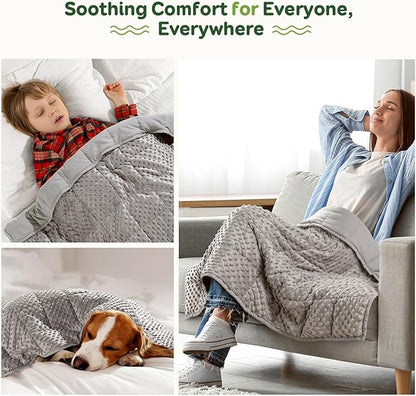 Sivio Weighted Blanket, Weighted Blanket,Soft and Cozy Cooling Heavy Blankets, Calm and Nap, School and Home, 3lbs 36 x 48inches, Grey