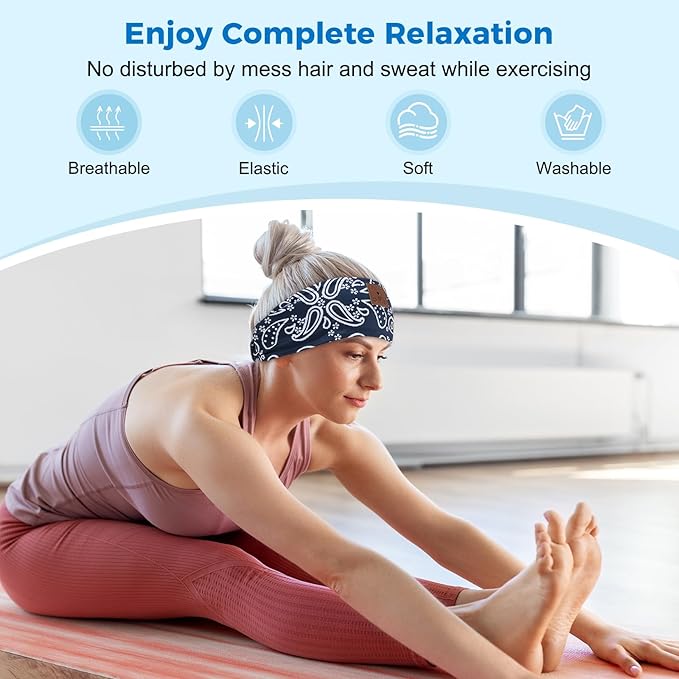 Sleeping Headphones, Bluetooth Headband Headphones for Men Women, Yoga, Travel, Running, Workout