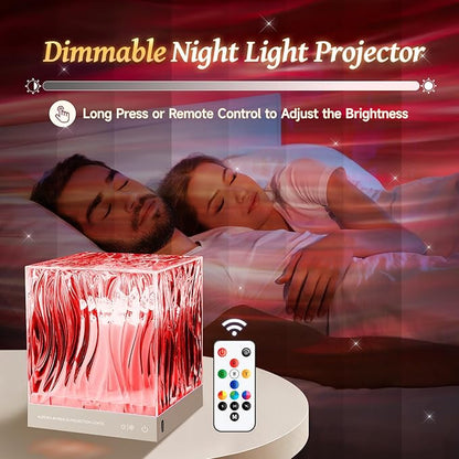 Aurora Light Projector for Bedroom,White Noise Sound Machine+18 Colors+Bluetooth Music+Remote Control Northern Lights Projector Ambient Lighting,Cool Things for Teen Girl Gift Relaxation Gifts for Her
