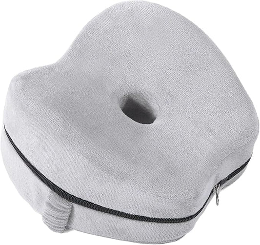 Orthopedic Leg Pillows for Side Sleeper Relieve Knees Sciatica Leg Pregnancy Pain Contour Legacy Knee Foam Support Pillow Soothing Pain Relief for Sciatica Back HIPS Knees Joints (Gray)
