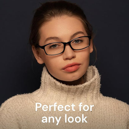 Gaoye +1.0 2-Pack of Reading Glasses - Blue-Light Filter, UV Protection - Readers with Rectangle Frames
