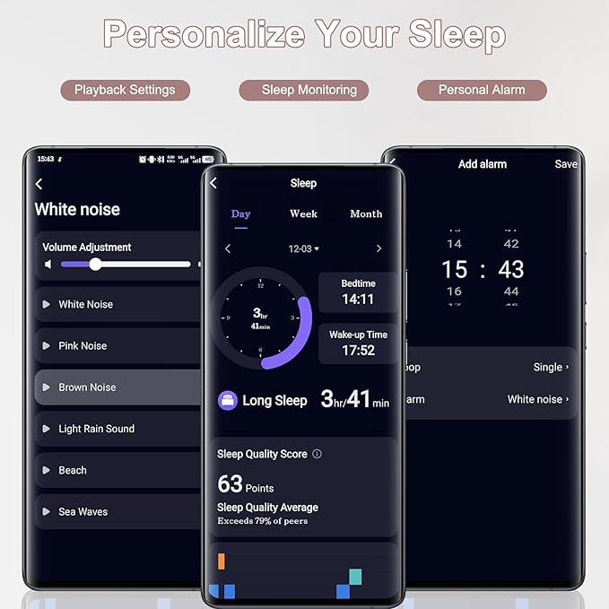 2026 Sleep Earbuds Bluetooth 6.0 in Ear, Mini Sleep Headphones with Sleep Monitor and APP, Small Earplugs for Side Sleepers, 48H Playtime Sleep Earphones with Sleep Mode, Personal Alarm, Rose Gold