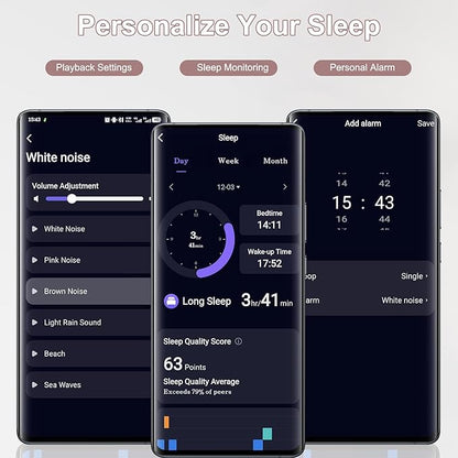 2026 Sleep Earbuds Bluetooth 6.0 in Ear, Mini Sleep Headphones with Sleep Monitor and APP, Small Earplugs for Side Sleepers, 48H Playtime Sleep Earphones with Sleep Mode, Personal Alarm, Rose Gold