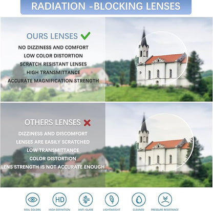 SIGVAN 6 Pack Reading Glasses for Women Men Blue Light Blocking,Spring Hinge Anti Eyestrain/Glare Computer Readers (6 Mix, 2.0)