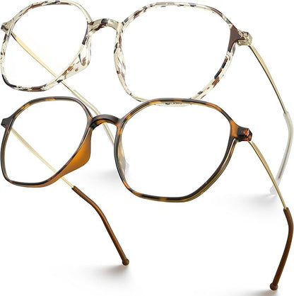 VISOONE Lightweight TR90 Blue Light Blocking Glasses Frame with Anti Glare Eye Protection for Women and Men RANE