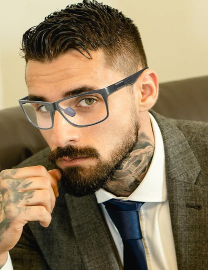 ANYLUV Blue Light Blocking Glasses Men Computer Gaming Glasses Lightweight Al-Mg Metal Anti Eyestrain Eye Protection
