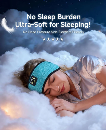 Perytong Sleep Headphones Bluetooth 5.4 Headband, Wireless Earphones Music Sleep Earbuds Sleeping Eye Mask with HD Stereo Speakers for Workout Running Travel Yoga, Ideal Gifts for Women Men
