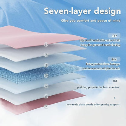 Topcee Weighted Blanket for Adults (25 lbs, 60" x 80") Queen Size Soft Cooling Heavy Blanket Sleeping, Apply to 240-260 lbs Body, Thick Breathable Blanket with Glass Bead, Easy Care