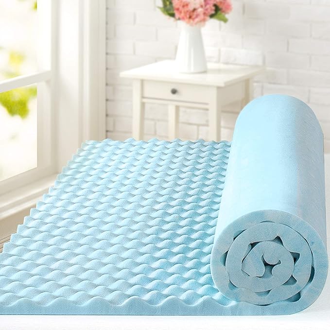 ZINUS 1.5 Inch Swirl Gel Cooling Memory Foam Mattress Topper, Cooling Airflow Design, CertiPUR-US Certified, Full