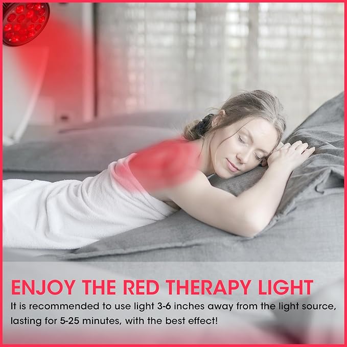 Red Light Therapy Lamp-54W 18 LED Infrared Light Therapy Device with Adjustable Lamp Holder, 660nm Red and 850nm Near Infrared for Face Body