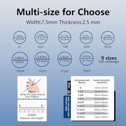 Smart Ring for Women & Men, Health Tracker Ring with Heart Rate, Blood Oxygen,Blood Pressure, IP68 Waterproof Fitness Ring, Sleep Tracker for iPhone and Android, No APP Fee (Silver, 12#)