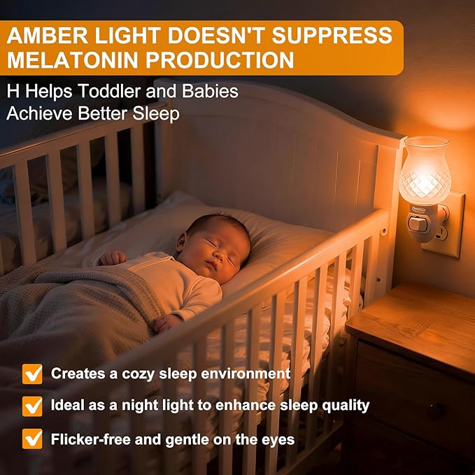 KINUR C7 LED Bulbs, led Night Light Bulb E12 Candelabra Base Amber 2200K, 1 Watt Equivalent 10W Incandescent Bulb, Salt Lamp and Window Candles & Chandeliers Replacement Bulb 8 Pack (8, Amber)