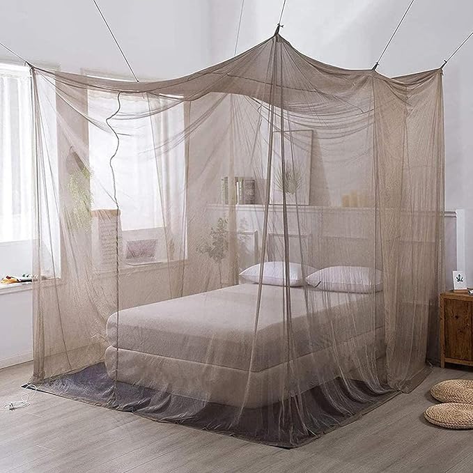 Electromagnetic Anti-Wave Mosquito Net, Canopy Shielding Bed EMF Fabric Radiation Protection Silver Fiber Square Mosquito Net Anti-Radiation