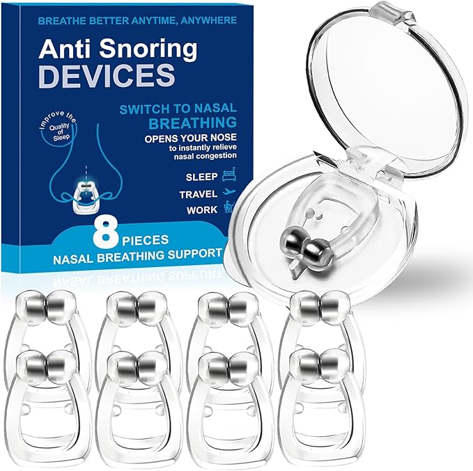 Nose Magnet for Breathing Nasal, Anti Snoring Devices for Deep Sleep, Effective Anti - Snoring Nose Clip for Men and Women