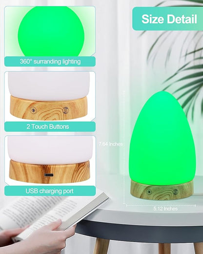 Green Light Therapy Lamp for Migraines Headaches Insomnia Sleep Light Sensitivity Anxiety Relief 520nm Narrow Band Green LED Multi-Mode Warm Natural Cold White Light Desk Lamp Remote Charging Port