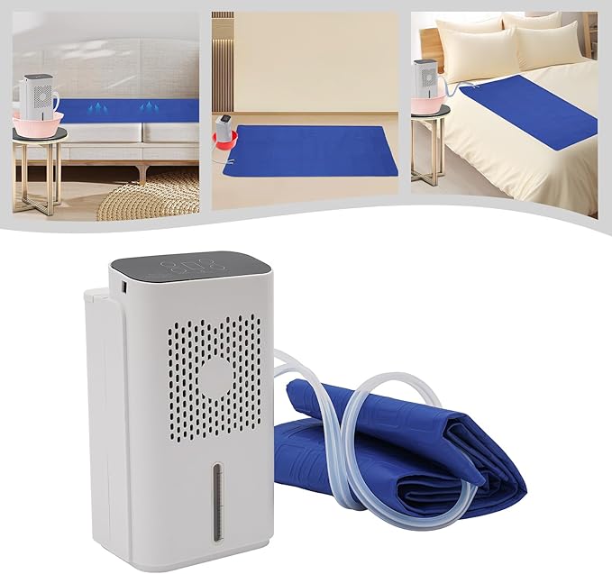 Bed Cooling System, 63×27.5in Water Cooling Mattress Pad Single Size Water Bed Cooler with LCD Panel for Bedroom, Student Dorm, Home